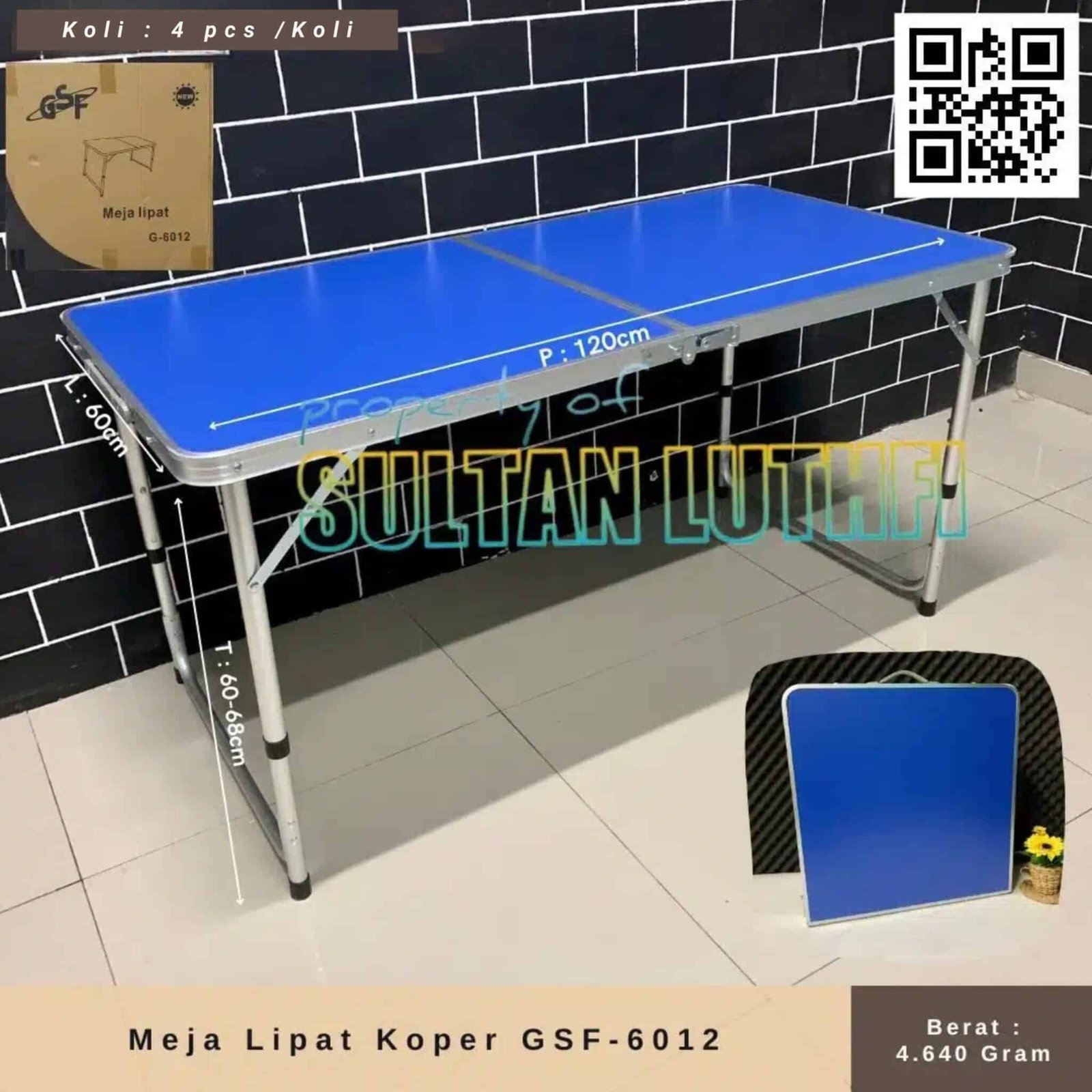 Meja Lipat Koper GSF-6012