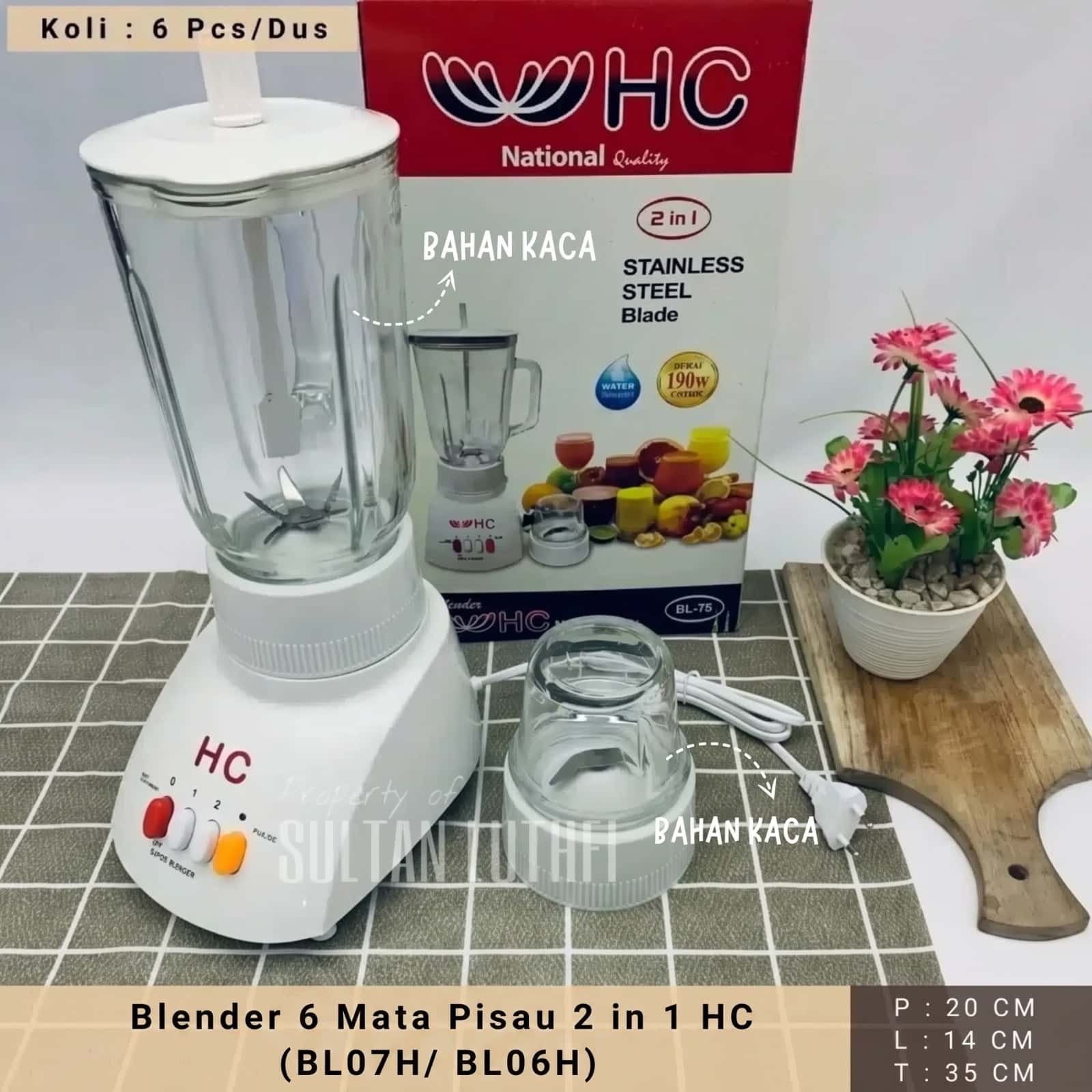 Blender 6 Mata Pisau 2 in 1 HC (BL07H BL06H)