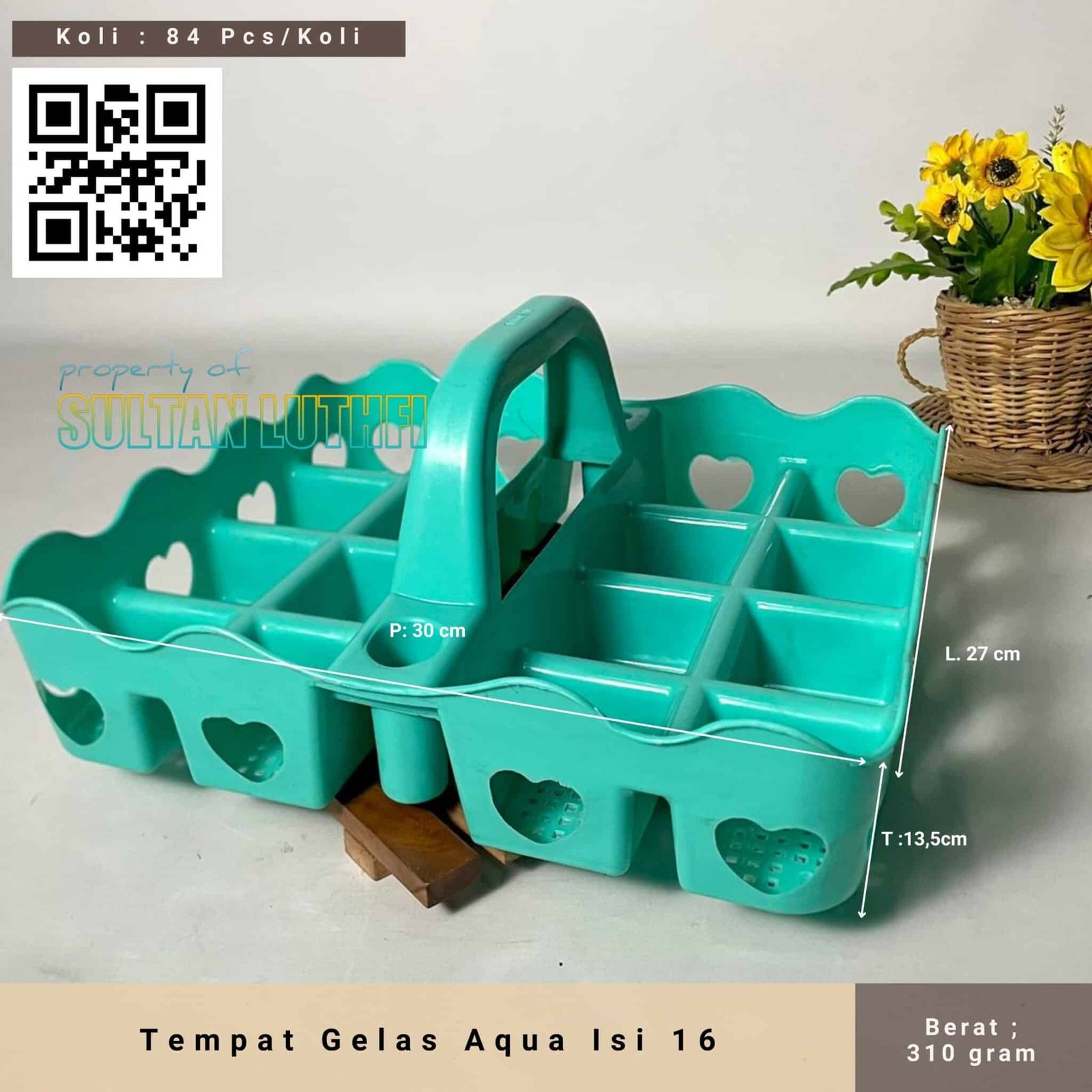 Tempat Gelas Aqua Isi 162
