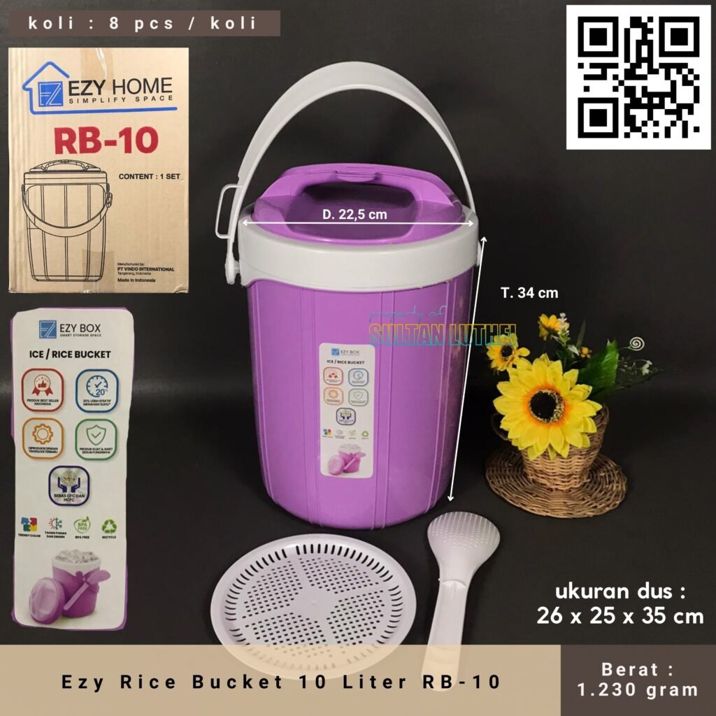 Indian Rice Bucket Ezy Rice Bucket 10 Liter RB-10