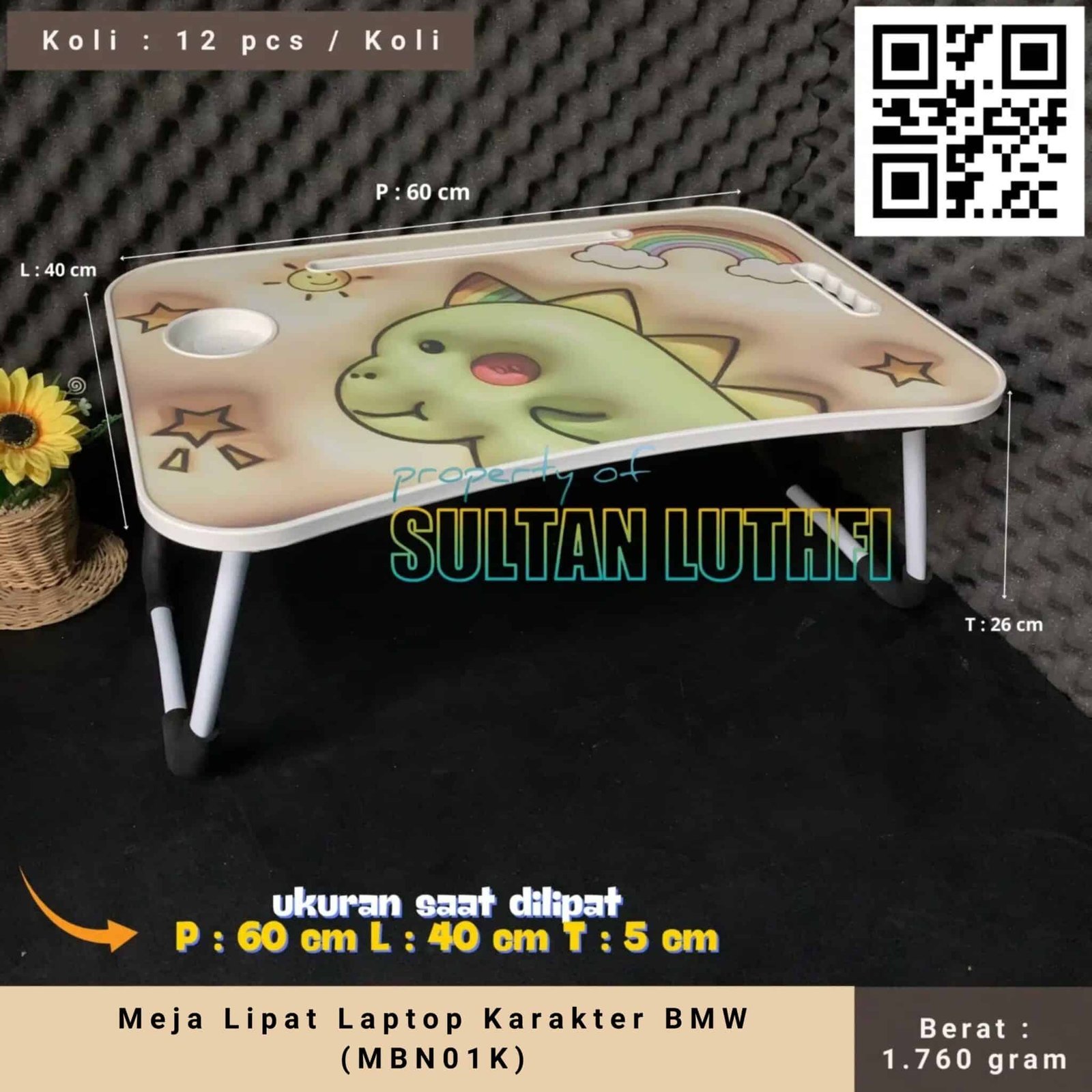 Meja Lipat Laptop Karakter BMW (MBN01K)4