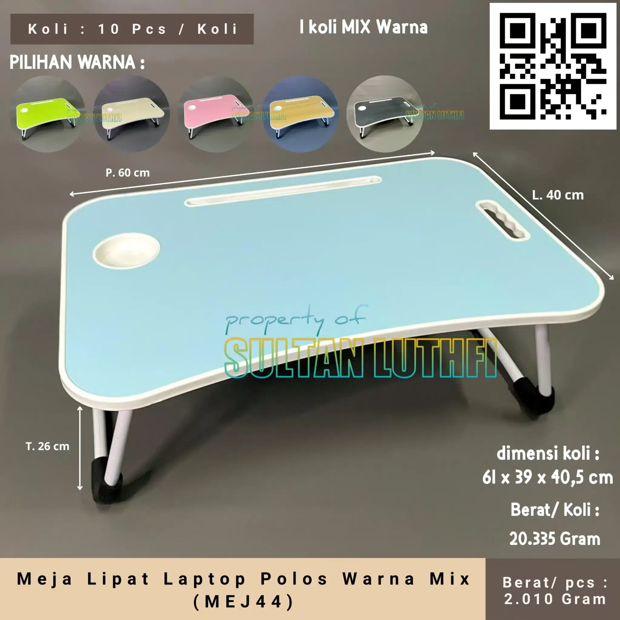 Meja Lipat Laptop Polos Warna Mix (MEJ44)3_11zon