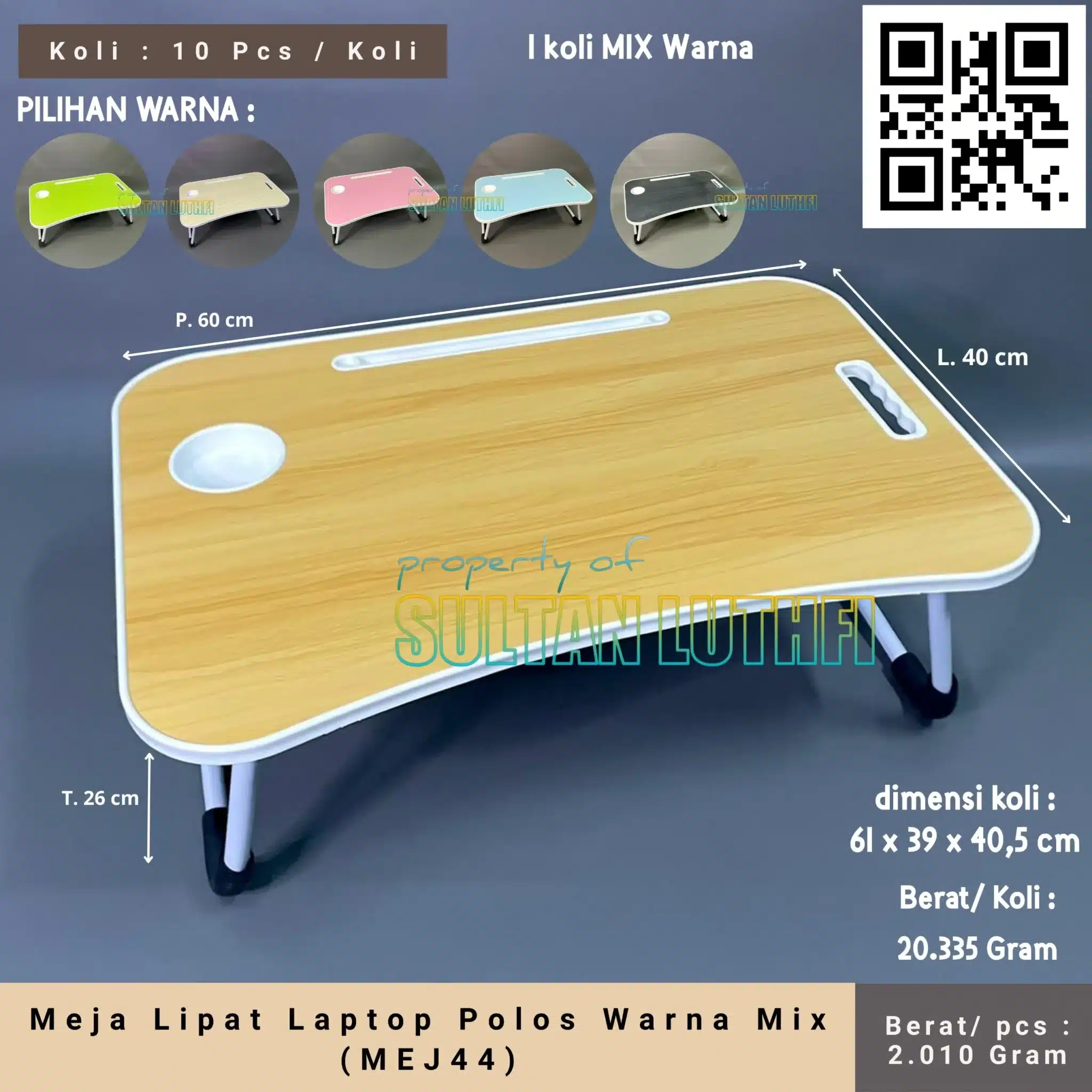 Meja Lipat Laptop Polos Warna Mix (MEJ44)4_11zon