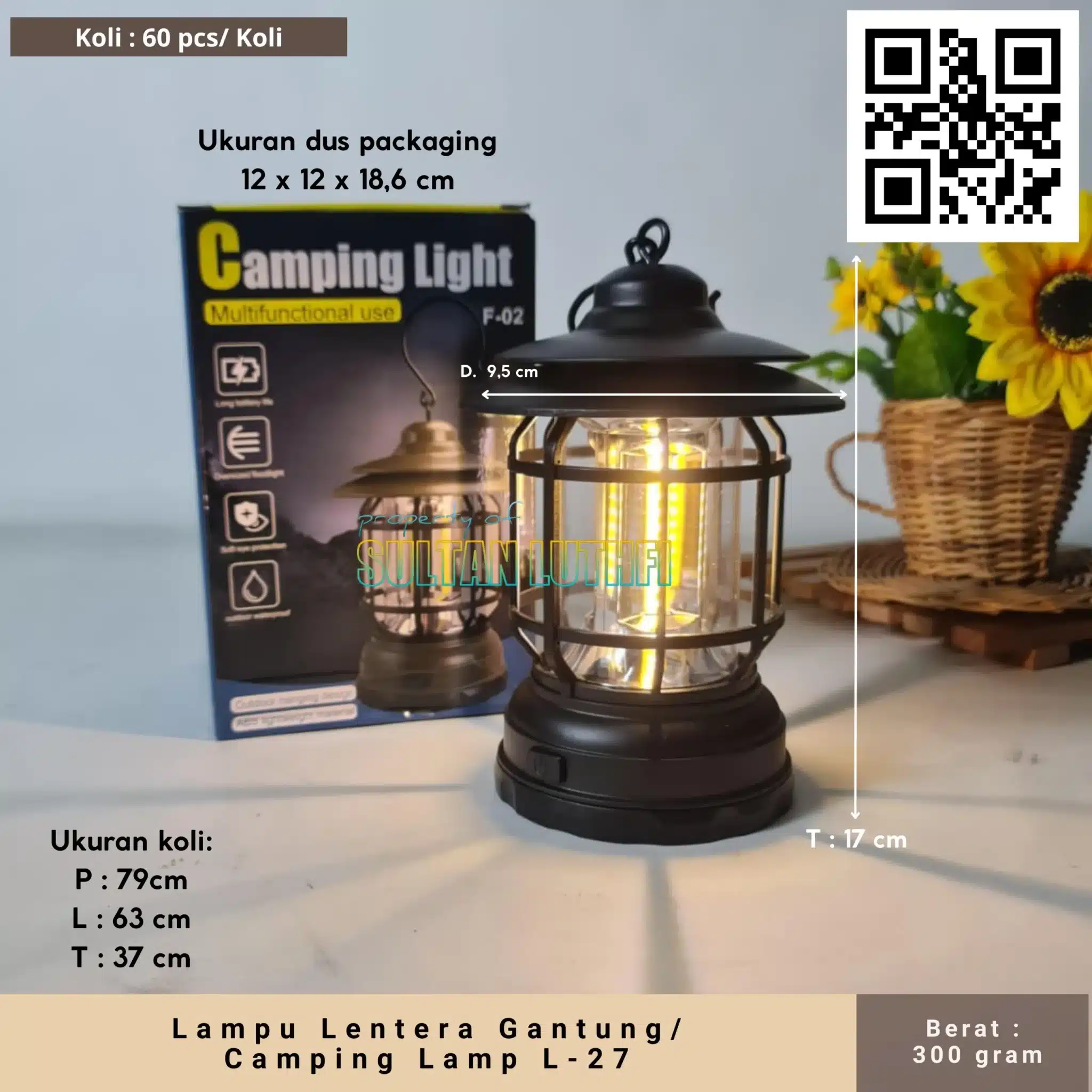 Lampu Lentera Gantung Camping Lamp L-27_11zon (1)