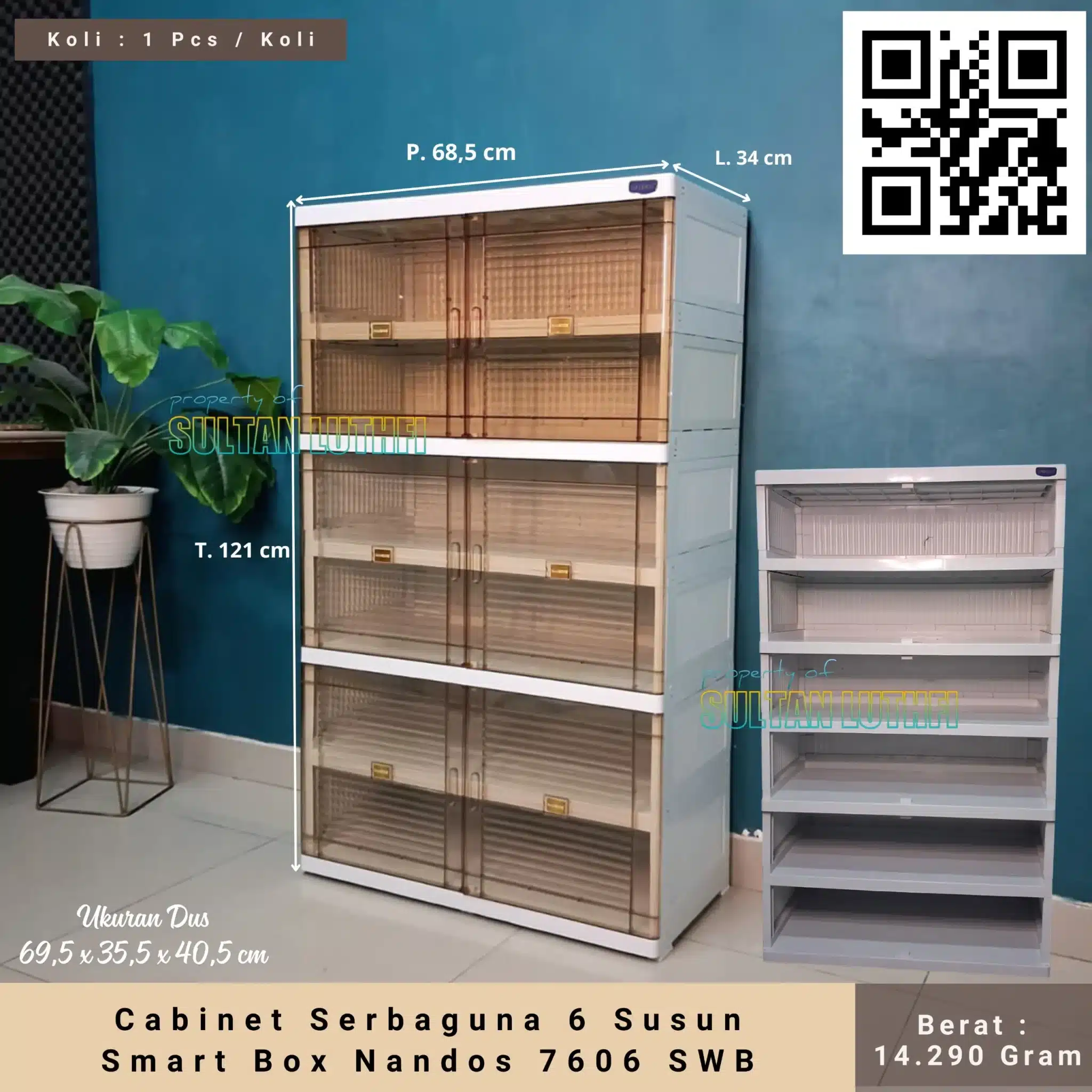 Cabinet Serbaguna 6 Susun Smart Box Nandos 7606 SWB_11zon