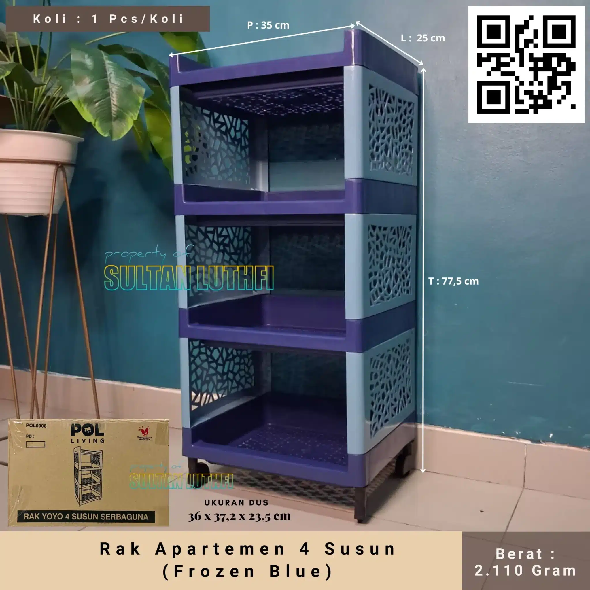 Rak Apartemen 4 Susun (Frozen Blue)_11zon