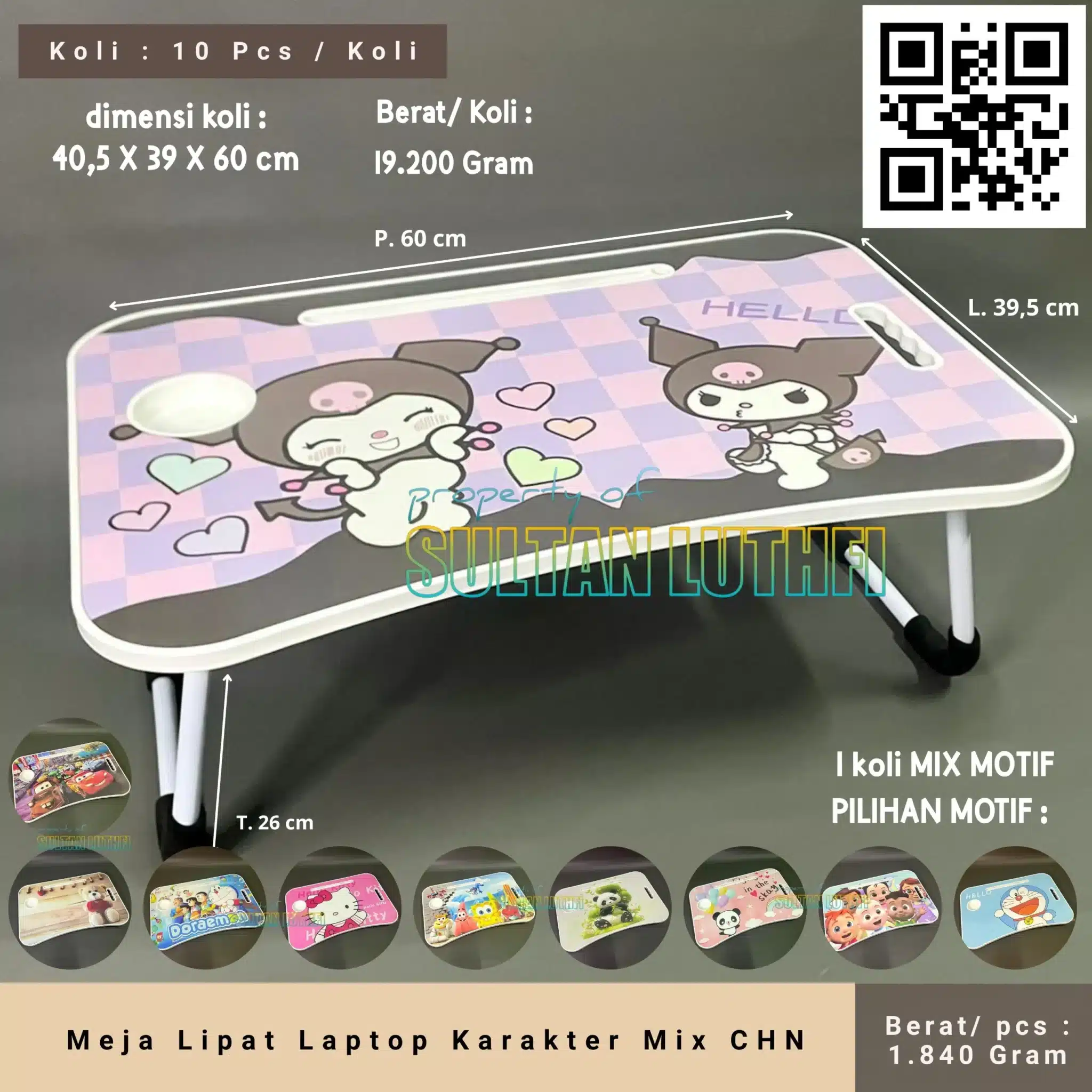 Meja Lipat Laptop Karakter Mix CHN_11zon
