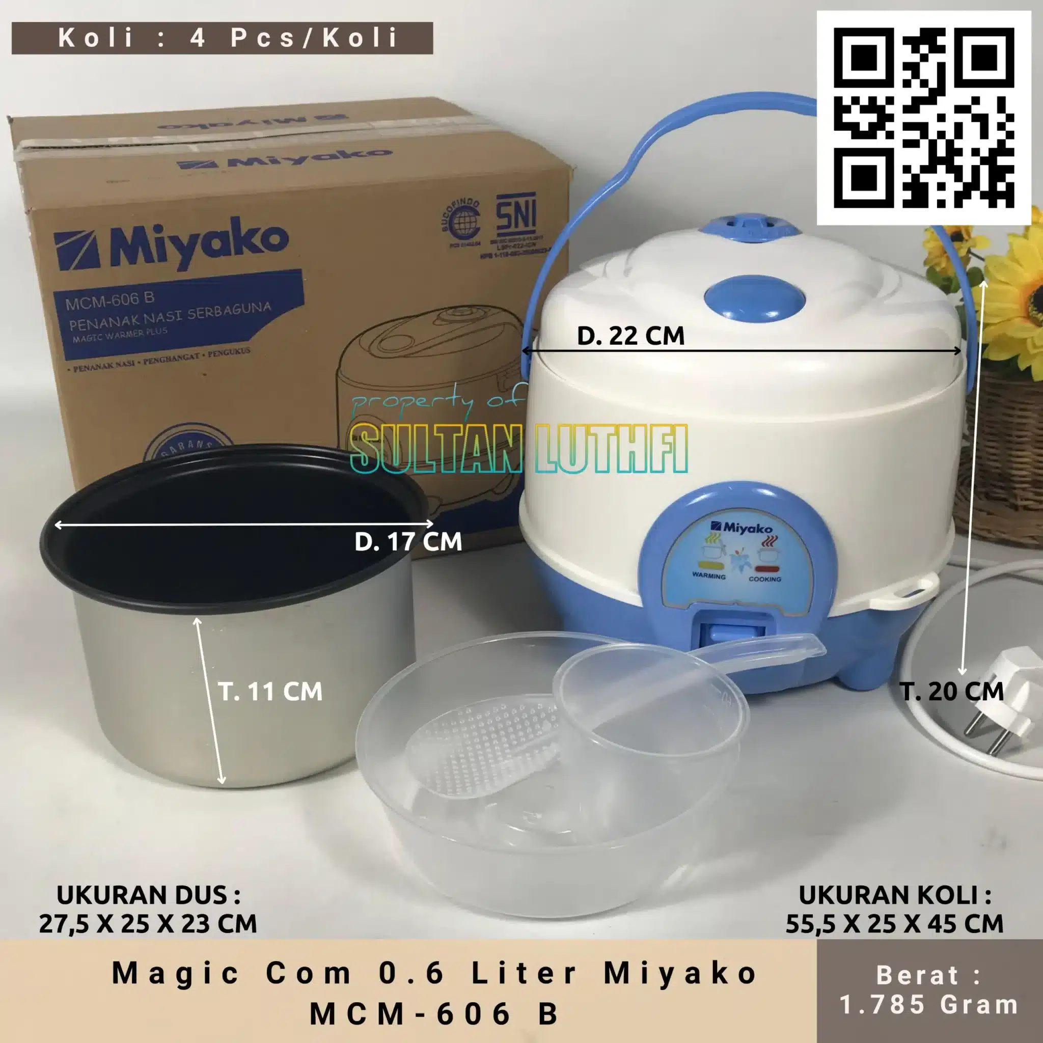 Magic Com 0.6 Liter Miyako MCM-606 B_11zon