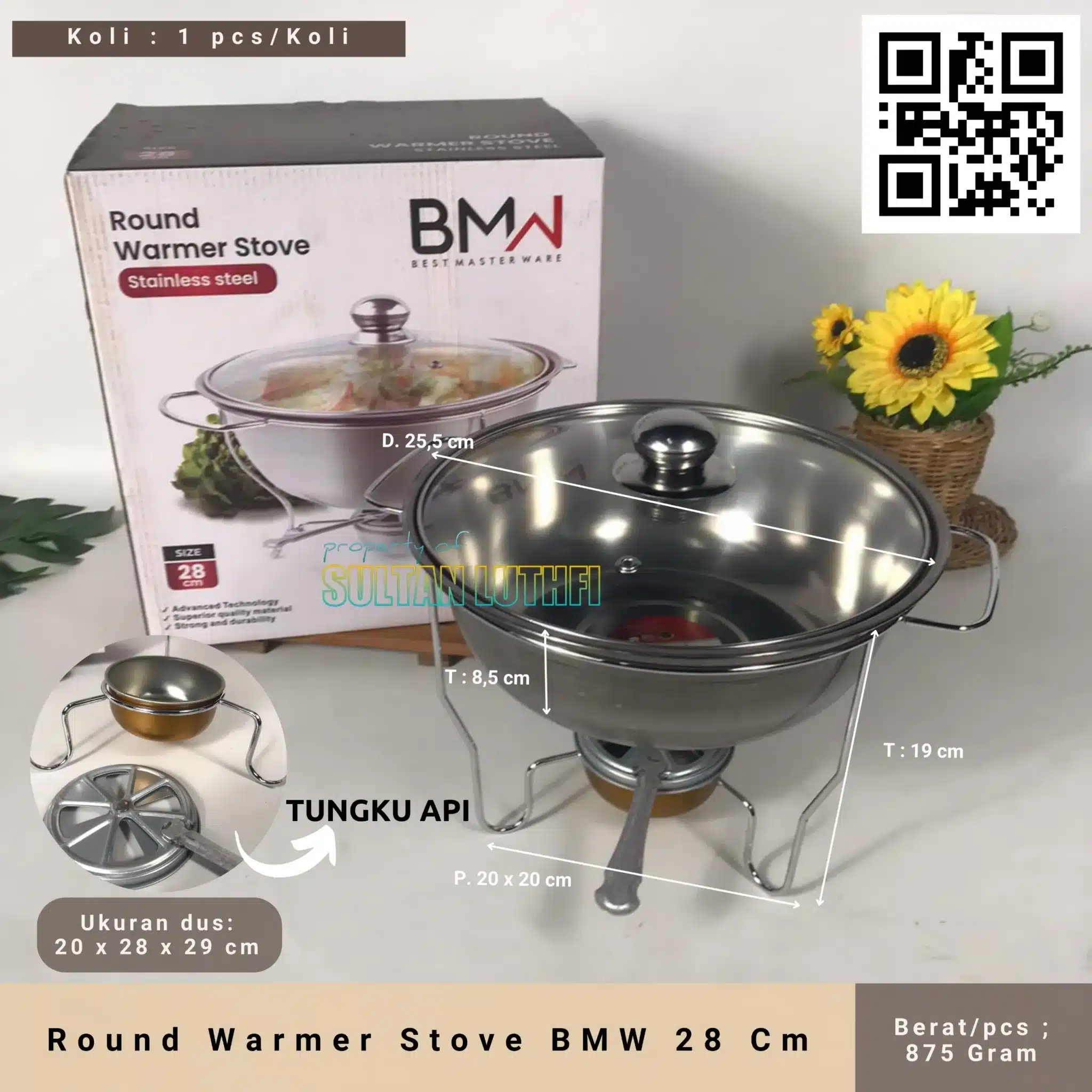 Round Warmer Stove BMW 28 Cm_11zon