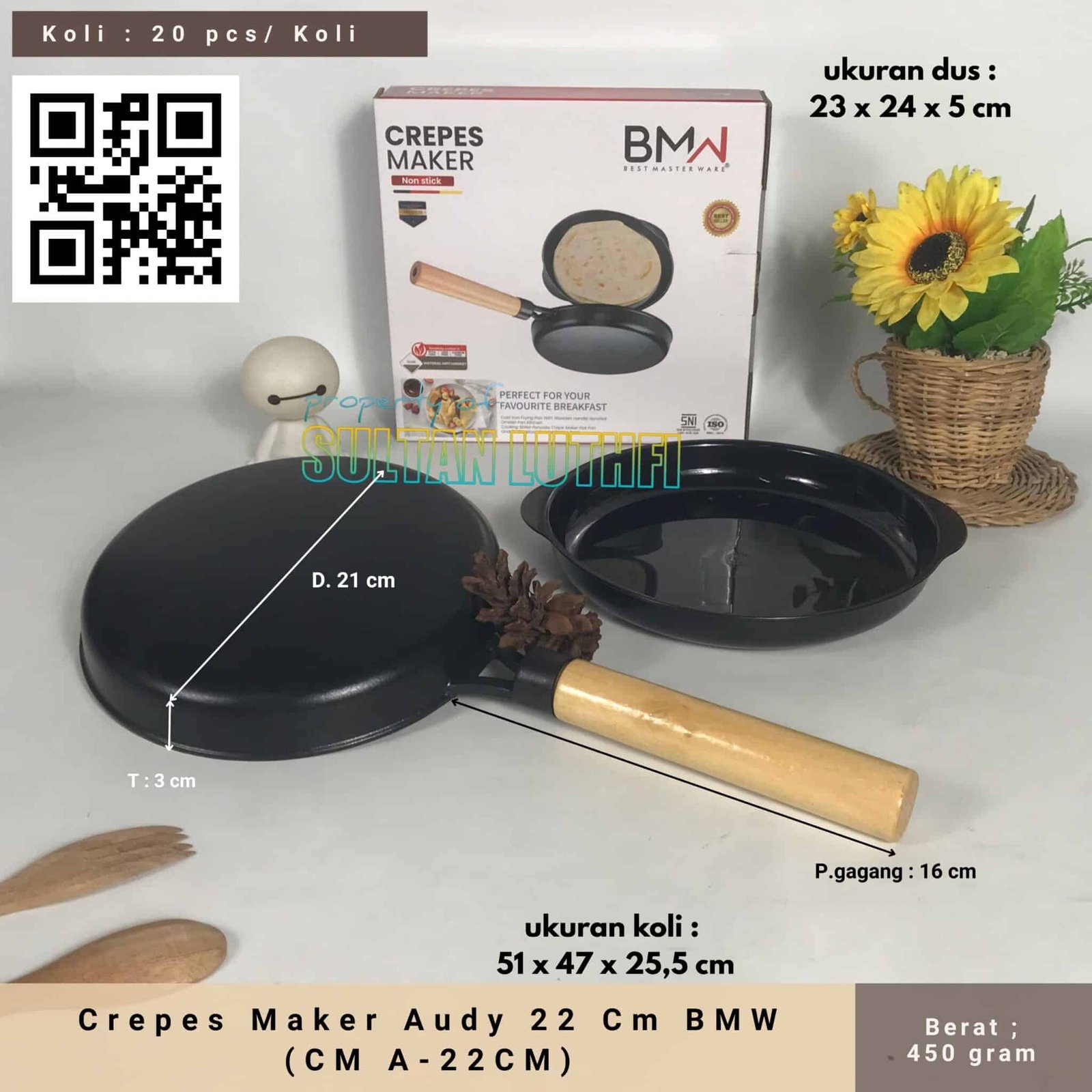Crepes Maker Audy 22 Cm BMW (CM A-22CM)