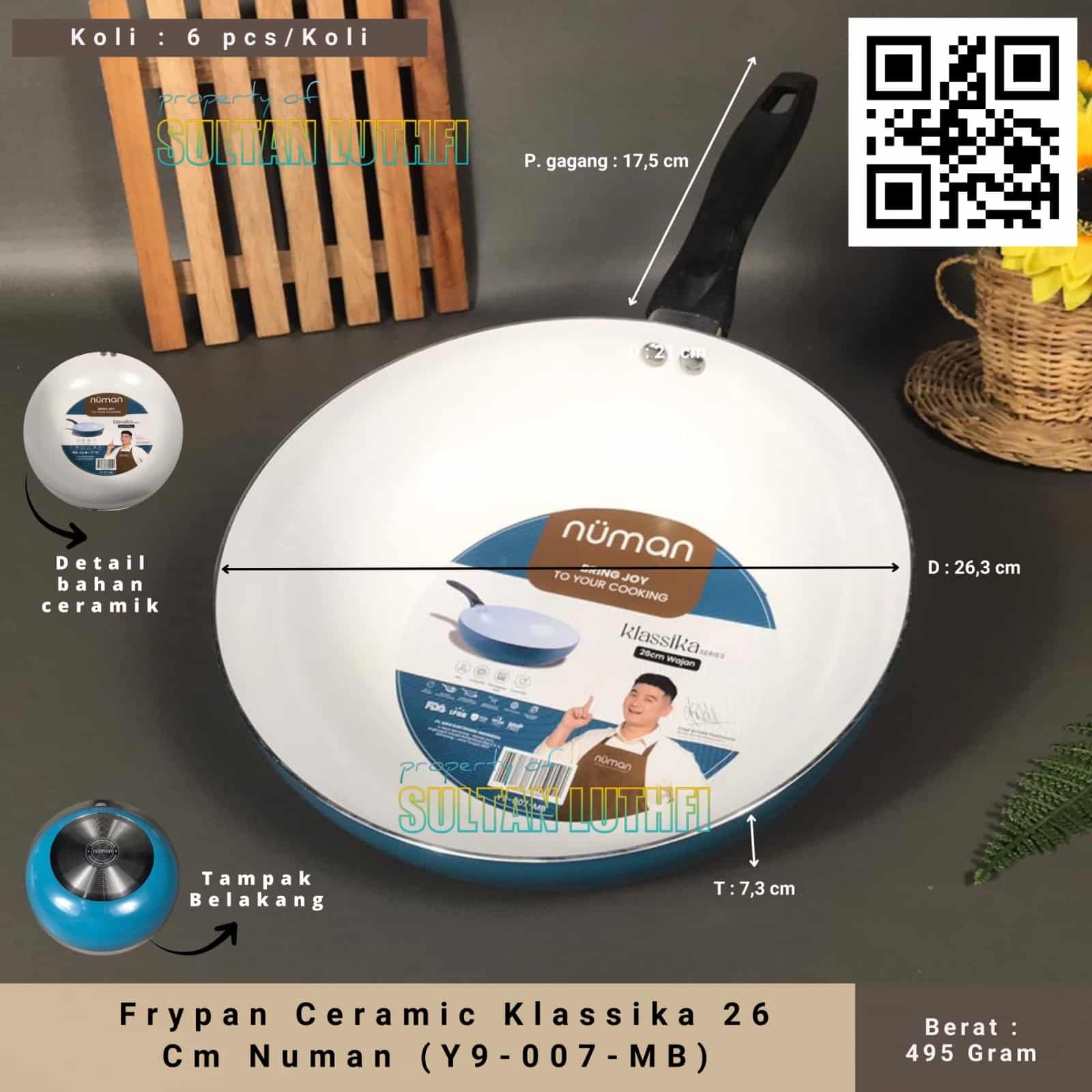 Frypan Ceramic Klassika 26 Cm Numan (Y9-007-MB)