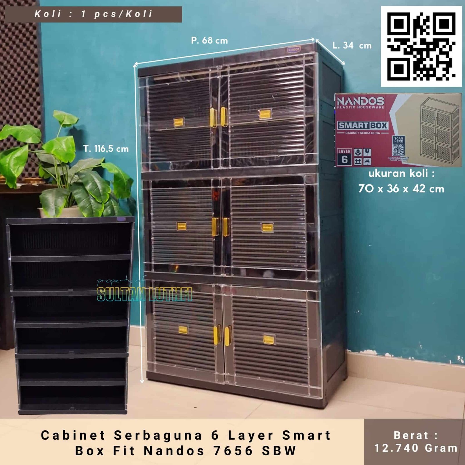 Cabinet Serbaguna 6 Layer Smart Box Fit Nandos 7656 SBW