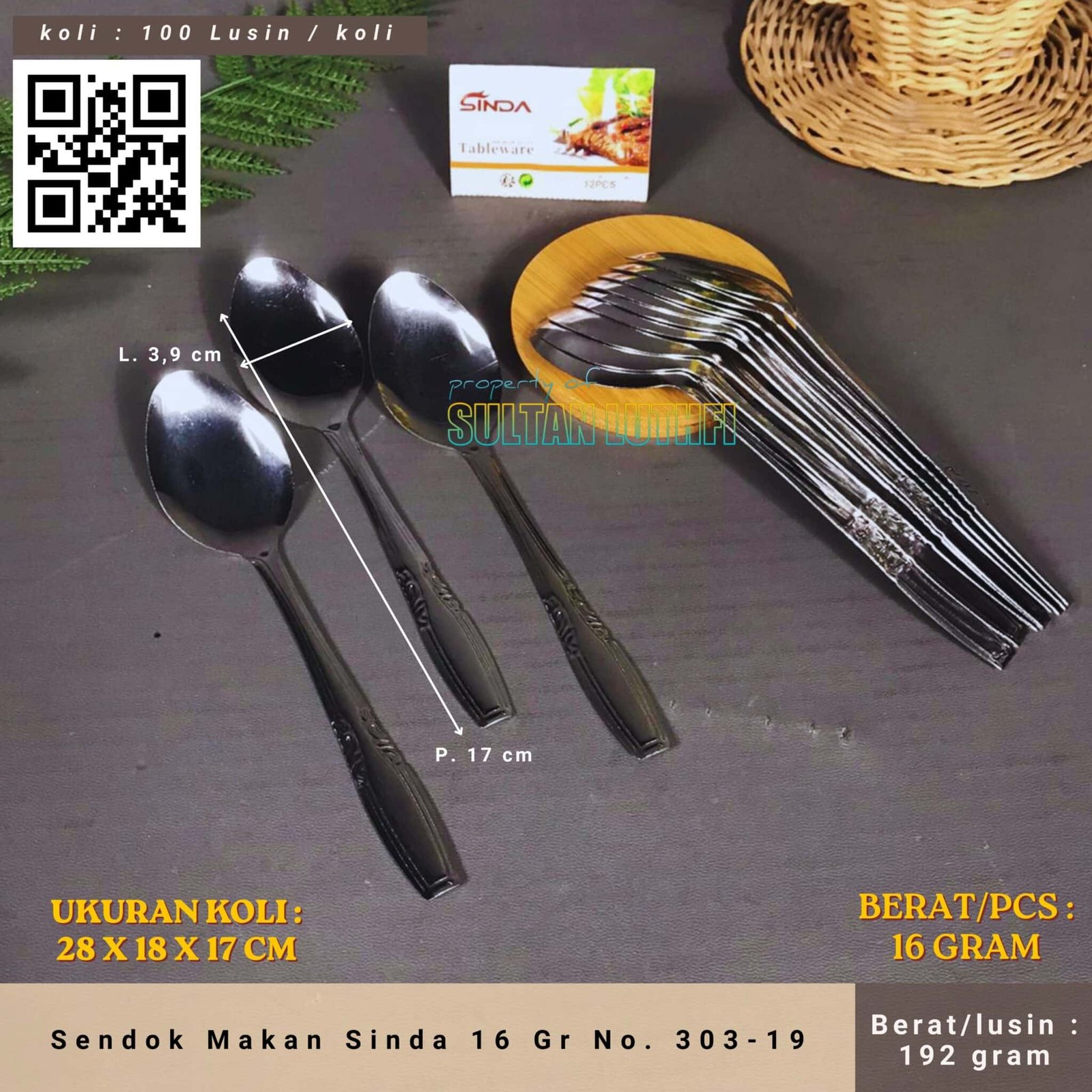 Sendok Makan Sinda 16 Gr No. 303-19