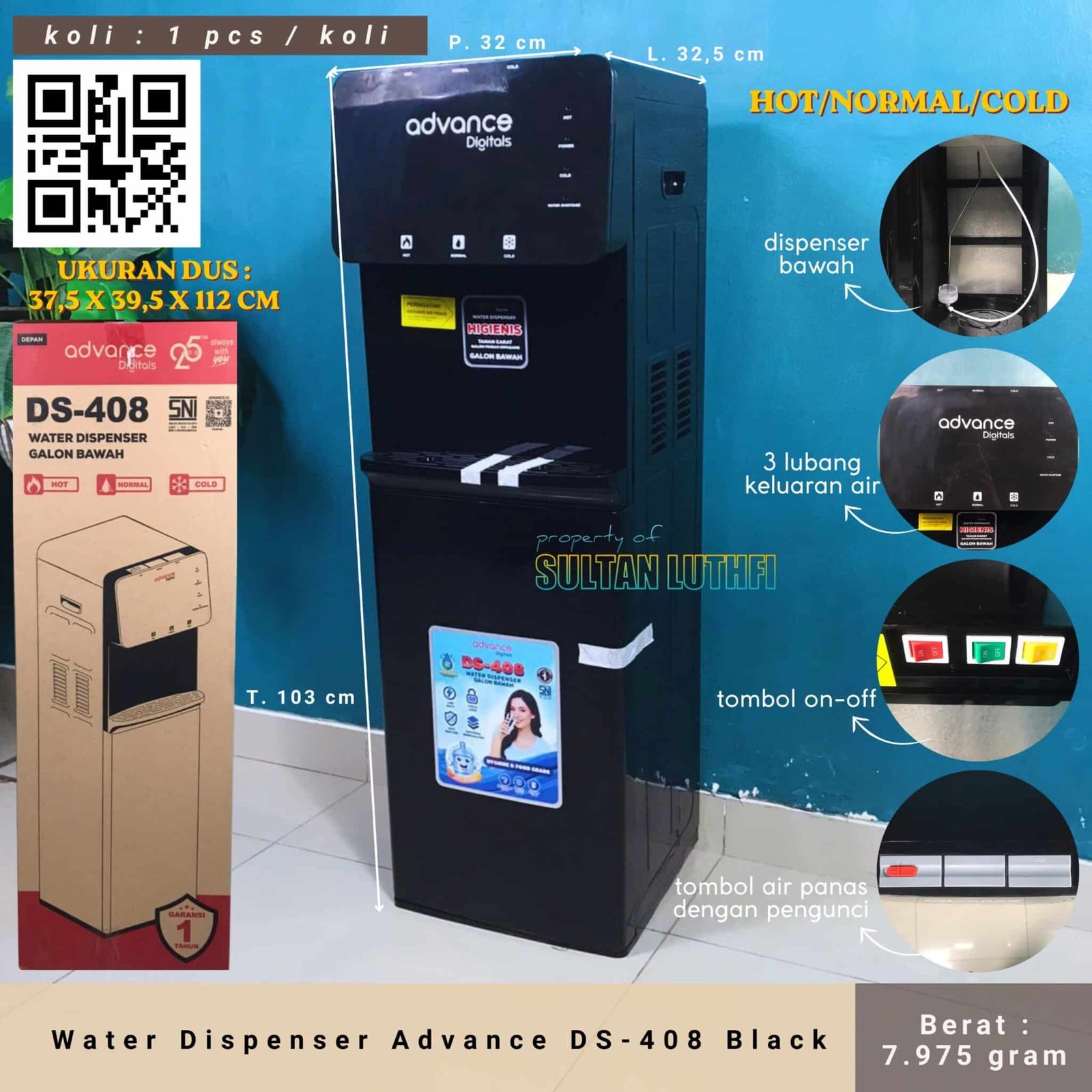 Water Dispenser Advance DS-408 Black
