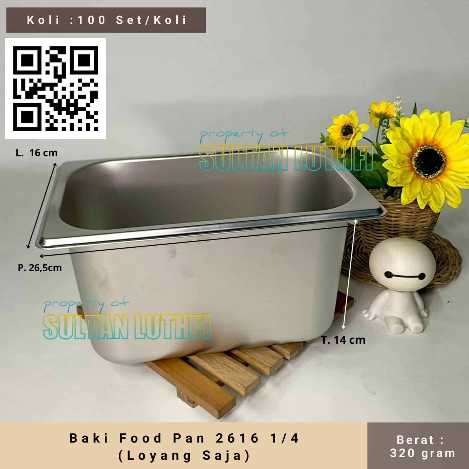 Baki Food Pan 2616 1 4 (Loyang Saja)