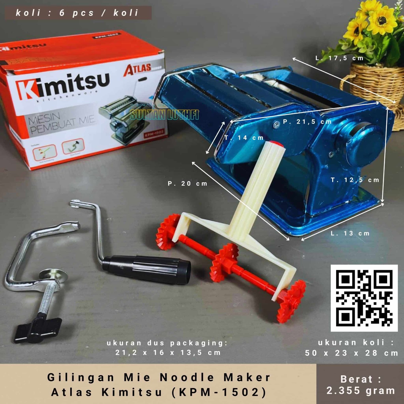 Gilingan Mie Noodle Maker Atlas Kimitsu (KPM-1502)