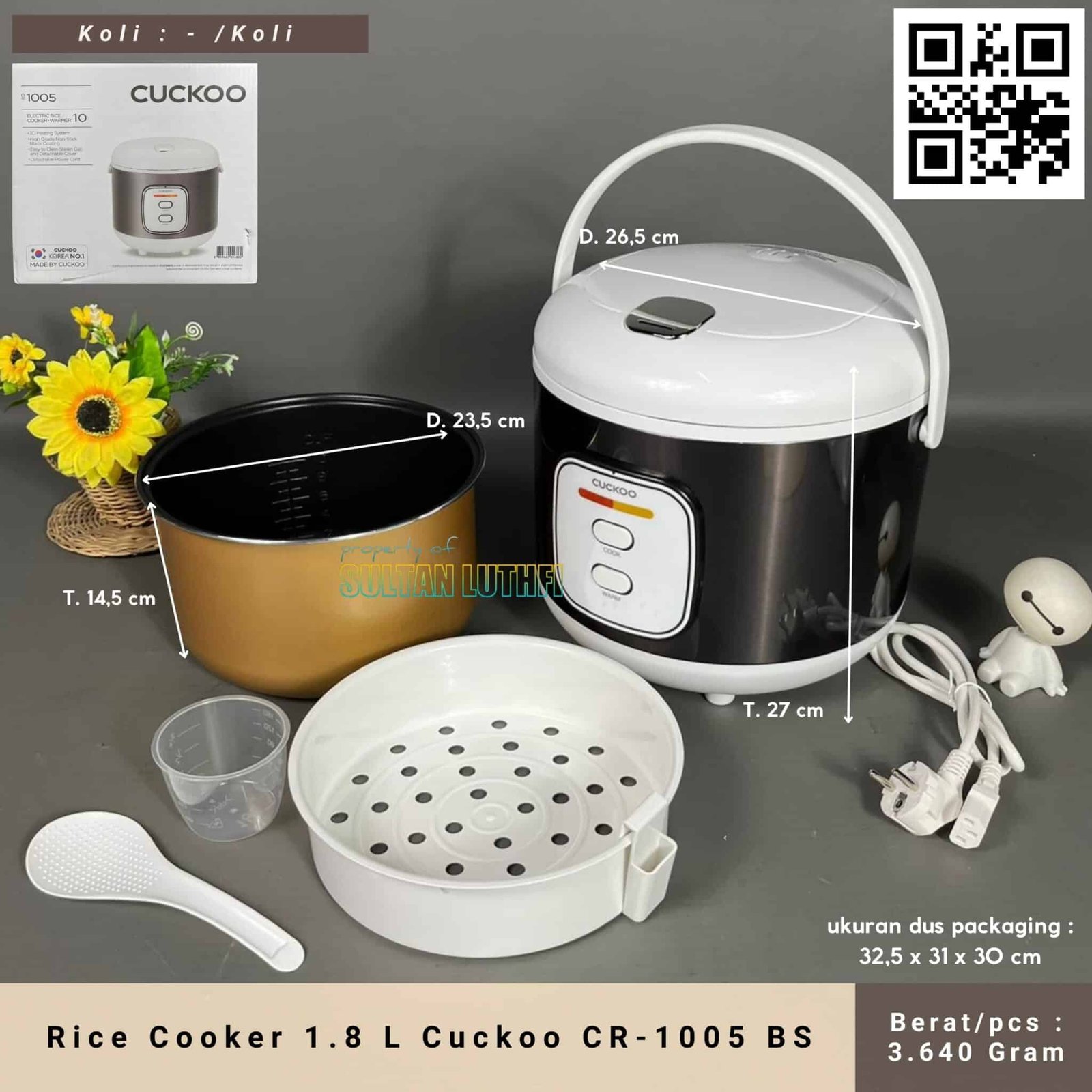 Rice Cooker 1.8 L Cuckoo CR-1005 BS