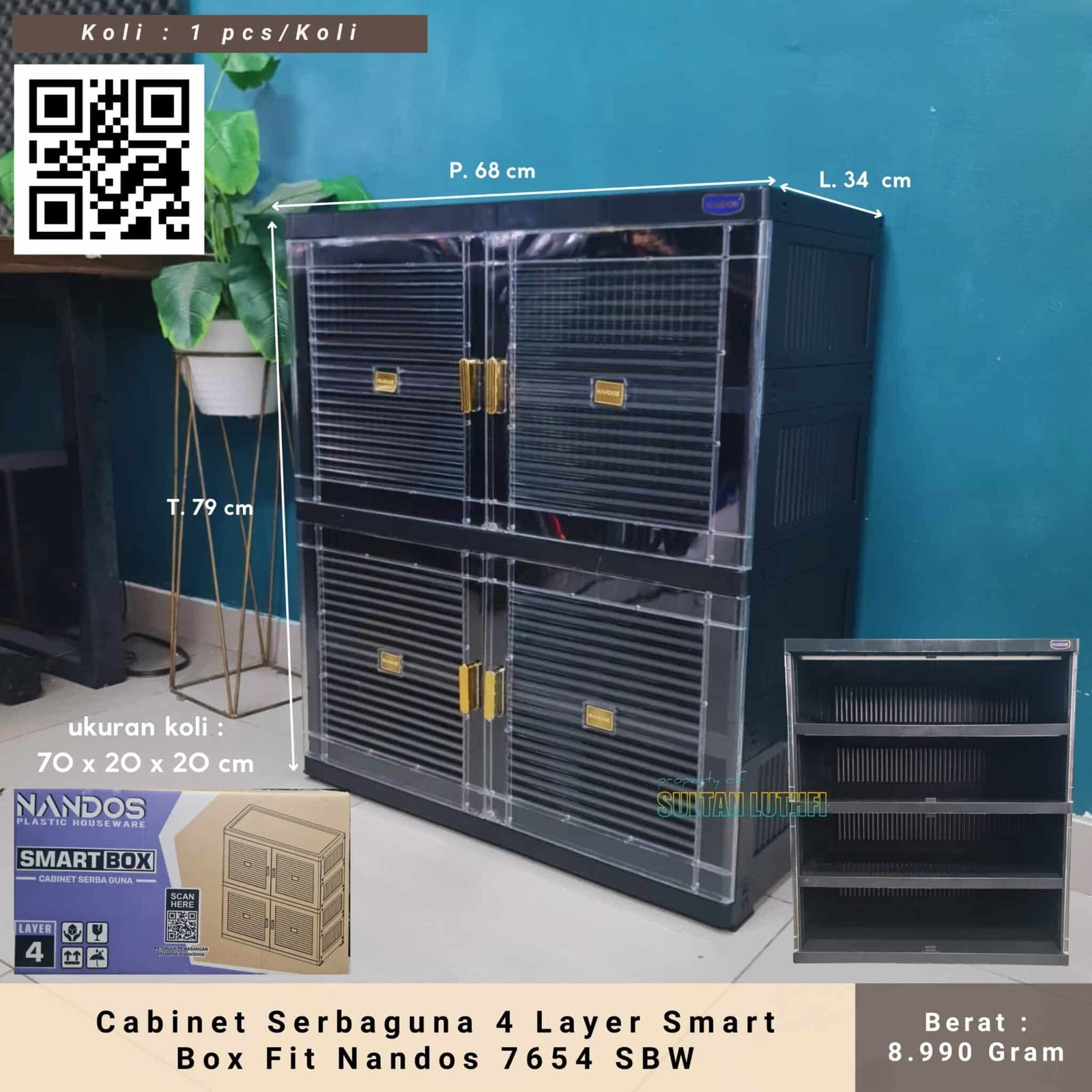 Cabinet Serbaguna 4 Layer Smart Box Fit Nandos 7654 SBW