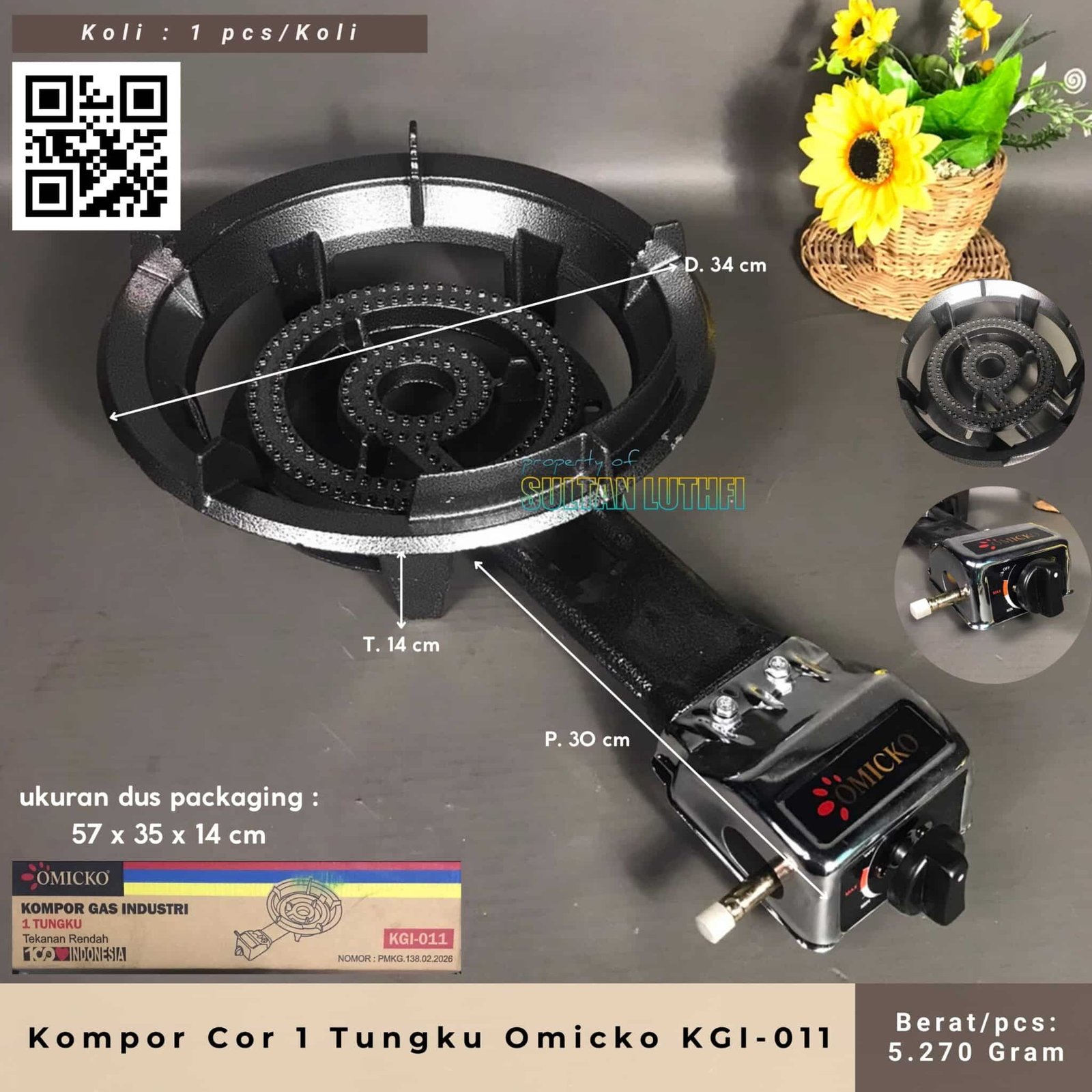 Kompor Cor 1 Tungku Omicko KGI-011