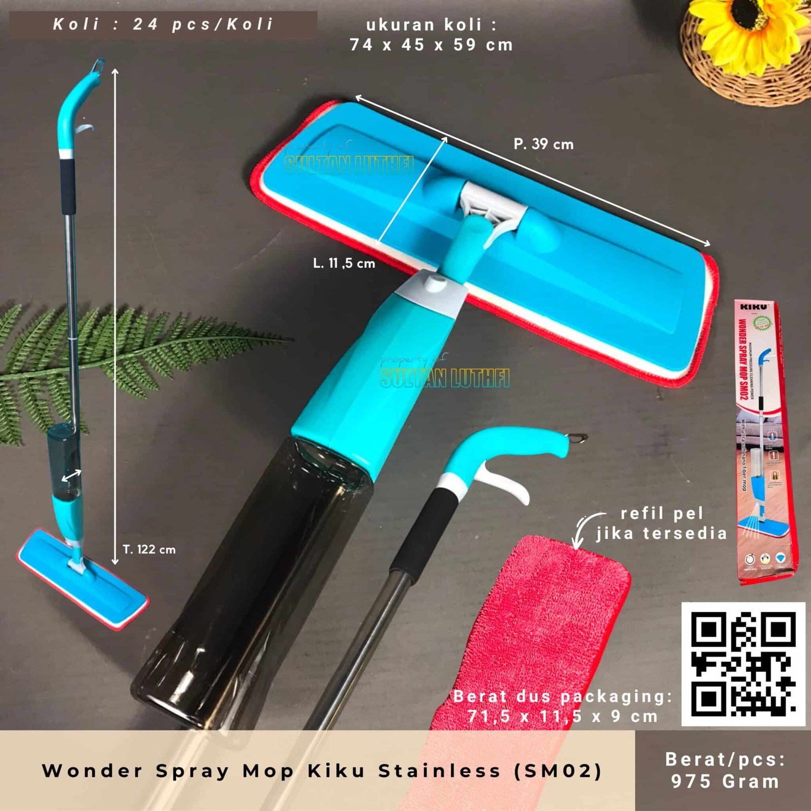 Wonder Spray Mop Kiku Stainless (SM02)