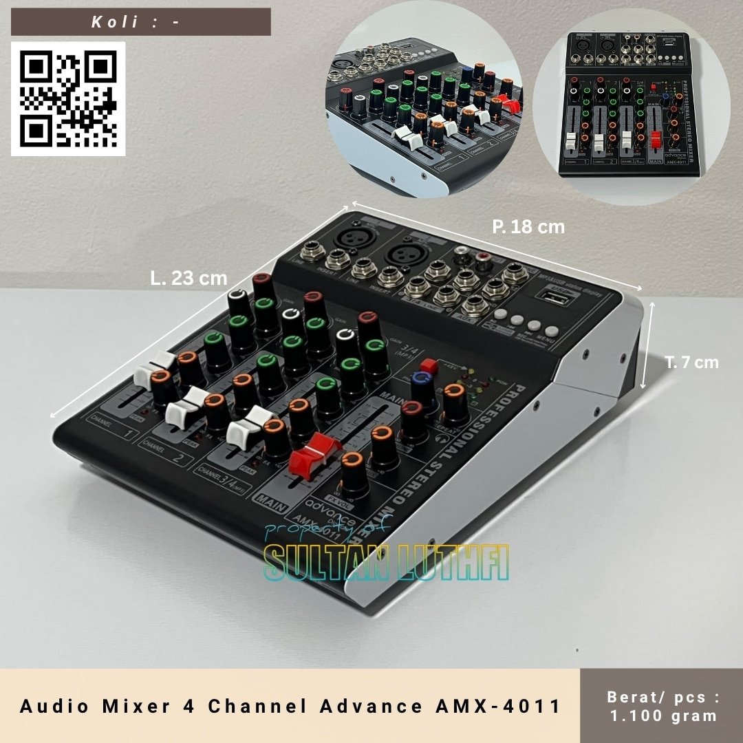 Audio Mixer 4 Channel Advance AMX-4011