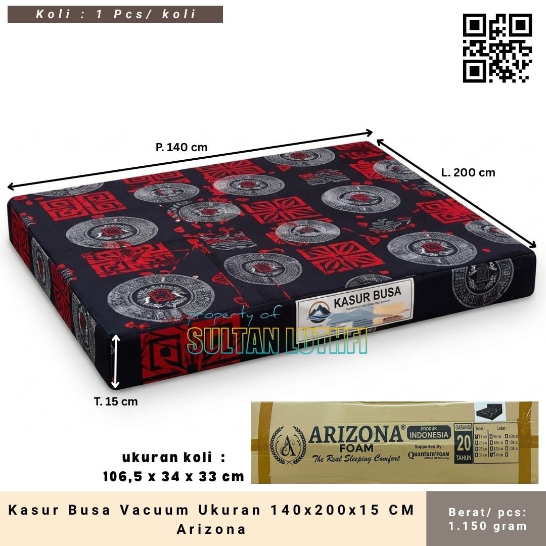 Kasur Busa Vacuum Ukuran 140x200x15 CM Arizona