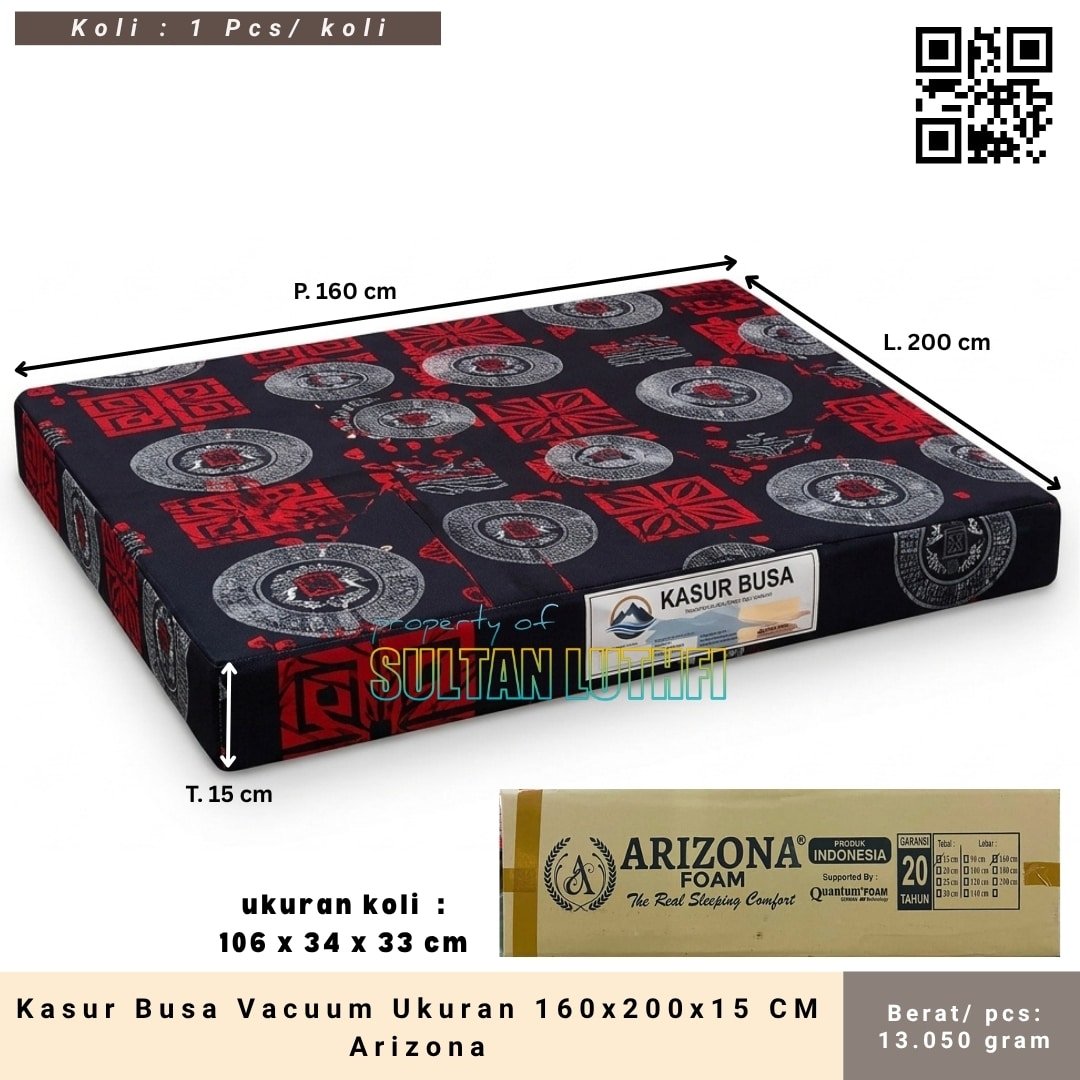 Kasur Busa Vacuum Ukuran 160x200x15 CM Arizona
