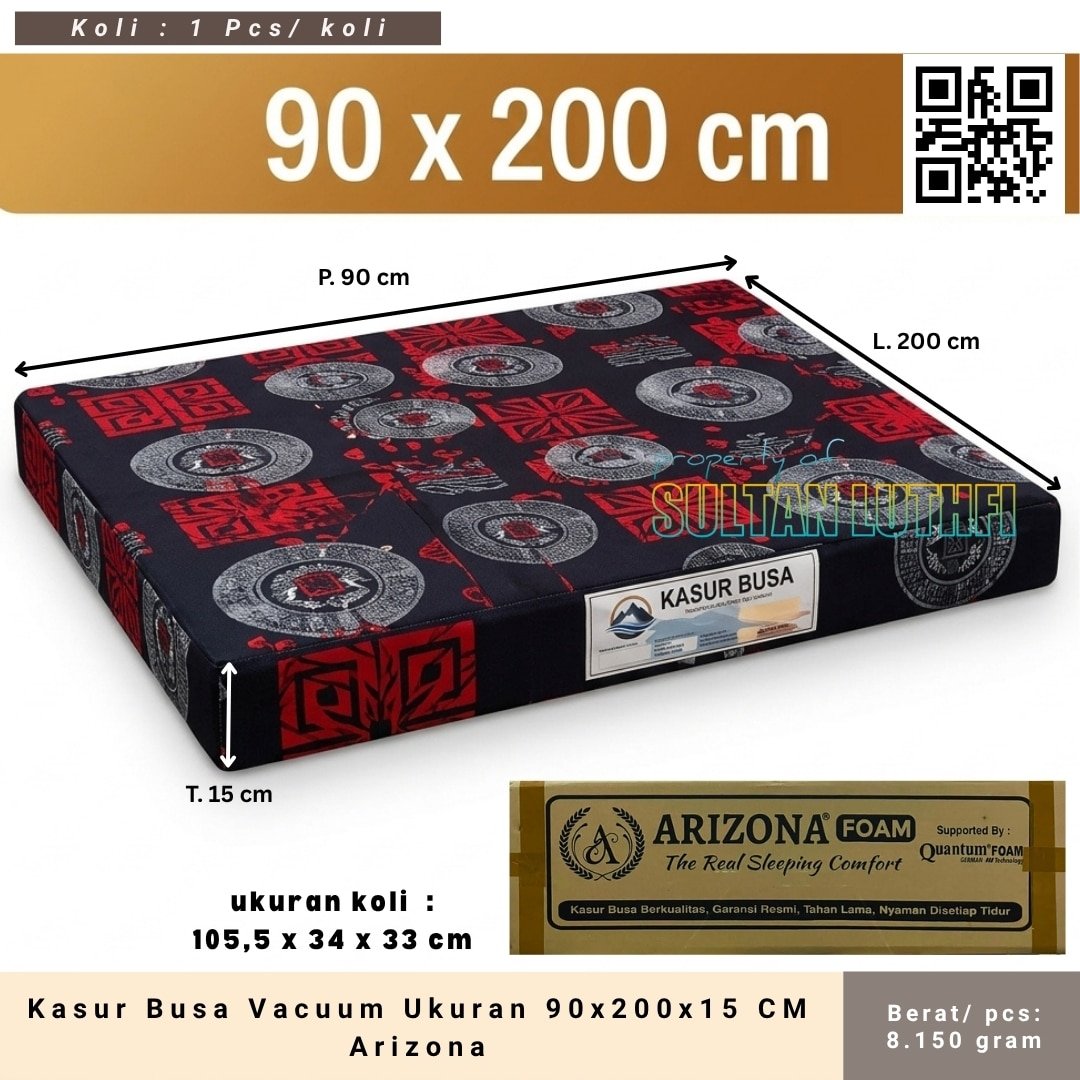 Kasur Busa Vacuum Ukuran 90x200x15 CM Arizona