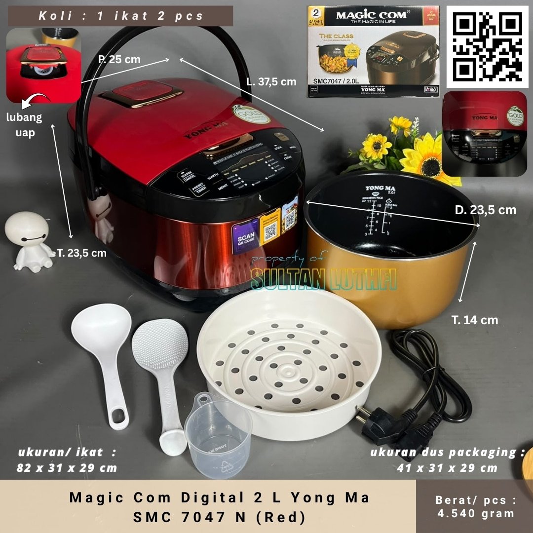 Magic Com Digital 2 L Yong Ma SMC 7047 N (Red)
