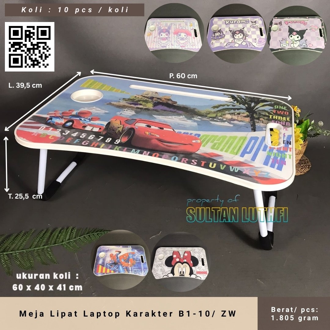 Meja Lipat Laptop Karakter B1-10 ZW
